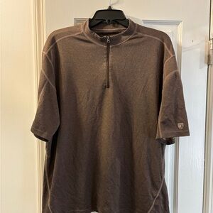 Kuhl Brown Short Sleeve Half-Zip Pullover shirt - Engineered Krew